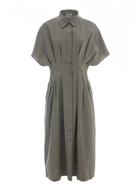 Close to my Heart Edie Midi Dress Khaki Green