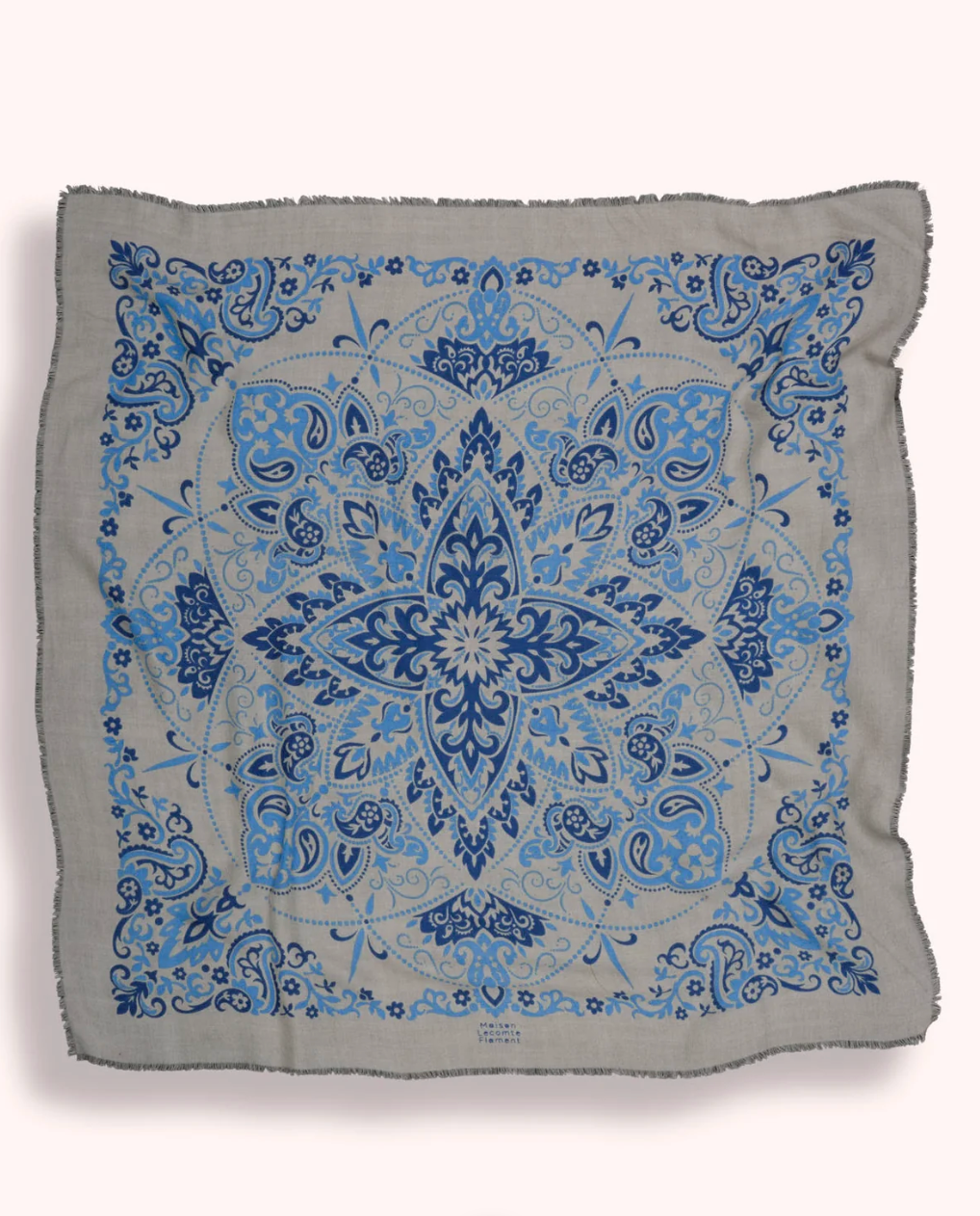 Maison Lecomte Flament Scarf Bandana Blue Stone