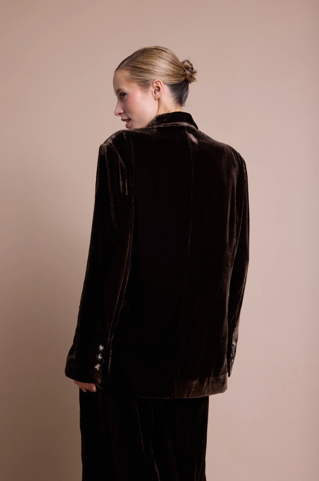 Line of Oslo Andrews Blazer Velvet Brown