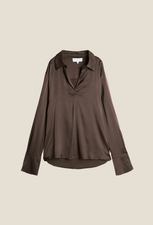 Line of Oslo Vivian Blouse Brown