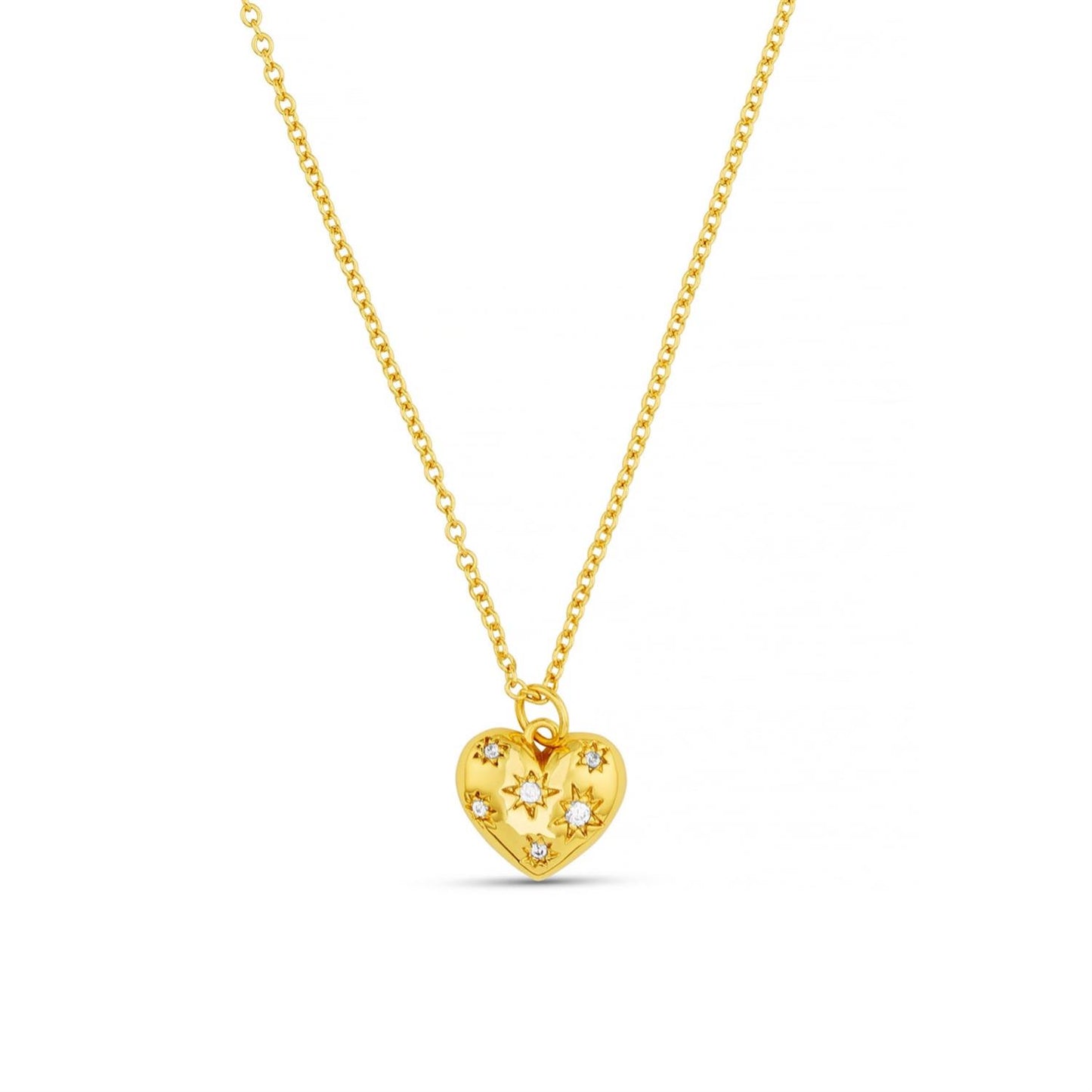 Orelia Crystal Charm Necklace Gold