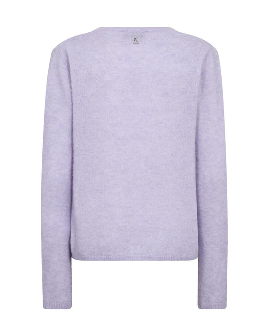 Mos Mosh Mape Sophia V-Neck Knit Violet Tulip