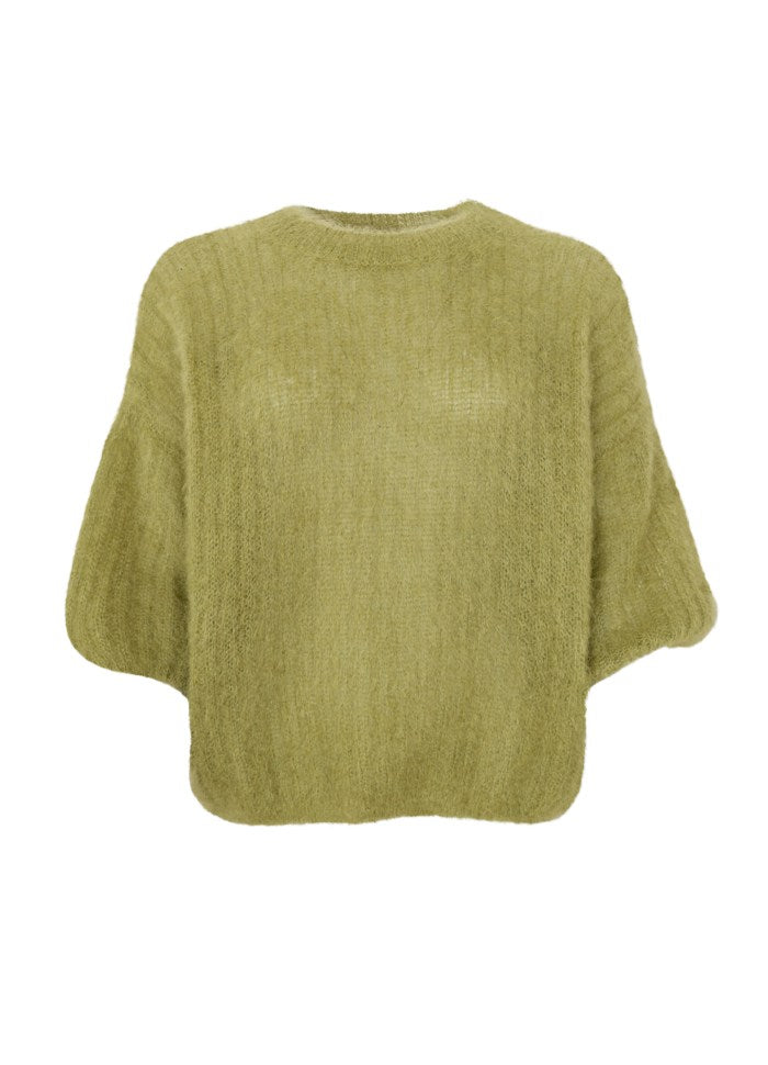 Black Colour Bjoerk Jumper Dk. Lime