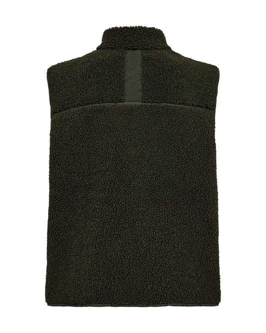 Mos Mosh Rowe Teddy Waistcoat Forest Night
