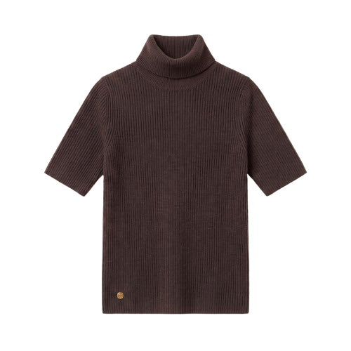 Rah Oslo Rib T-Shirt Soft Wool Brown