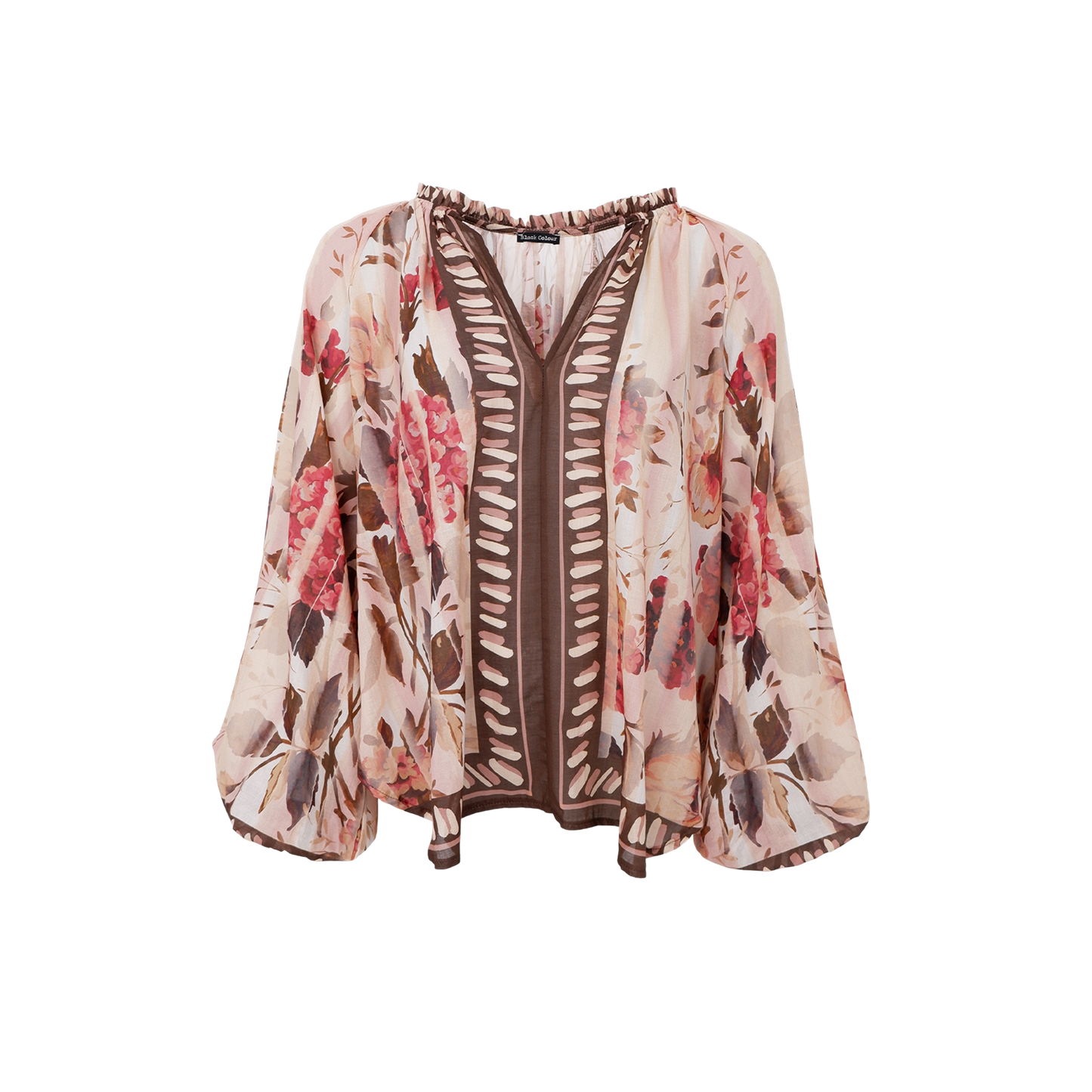 Black Colour Rosewood Blouse Creme Rose