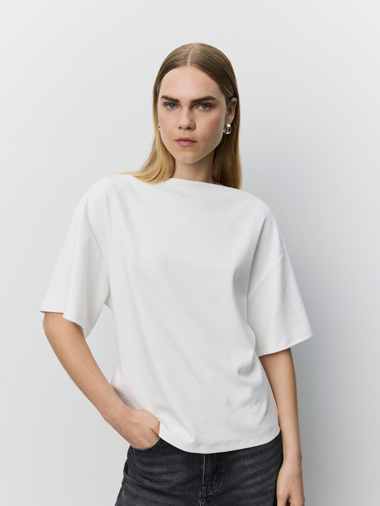 Sofie Schnoor Tea Boatneck T-Shirt Off White