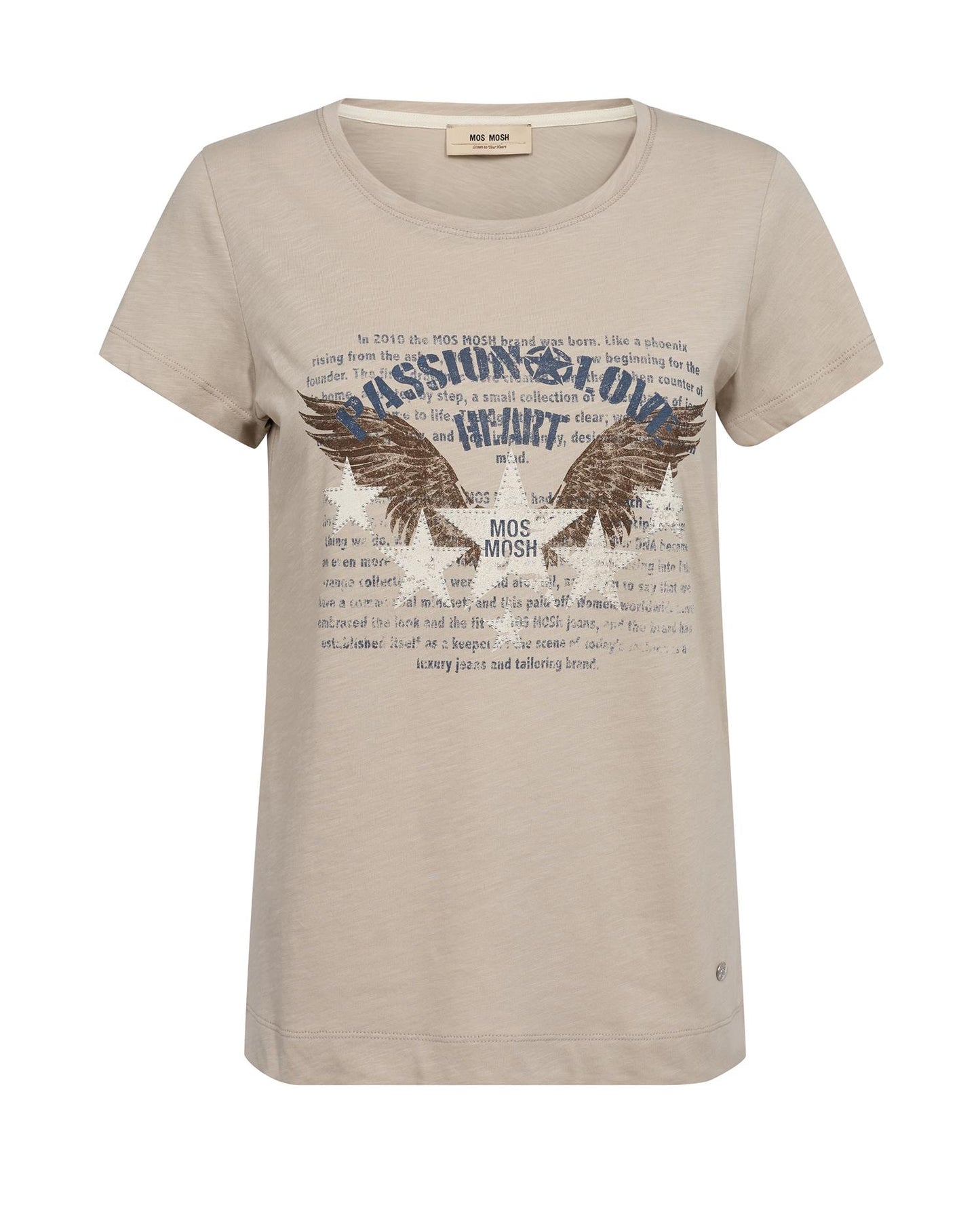 Mos Mosh Zibby O-SS Tee Feather Gray