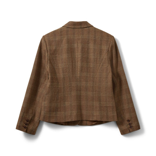 Sofie Schnoor Poppy Checked Blazer Maple Brown