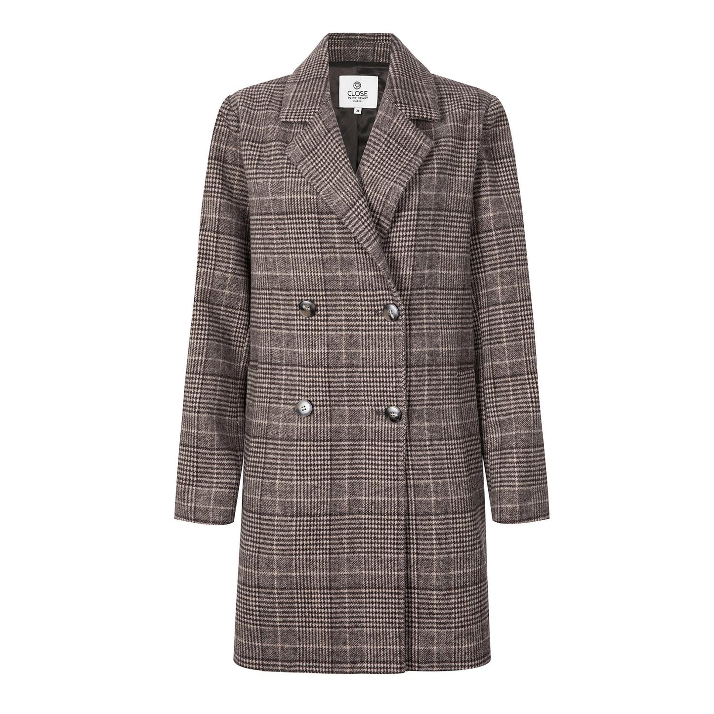 Close to my Heart Madison Check Coat Brown