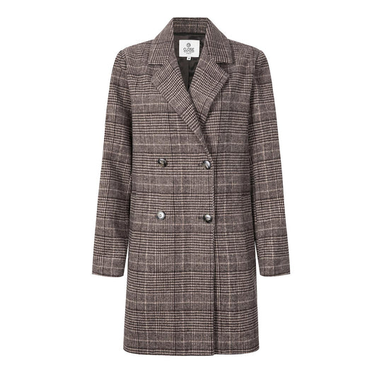 Close to my Heart Madison Check Coat Brown