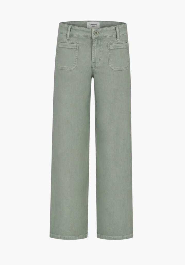 Cambio Tess Pocket Cropped Moss Dust