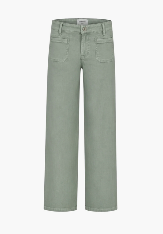 Cambio Tess Pocket Cropped Moss Dust