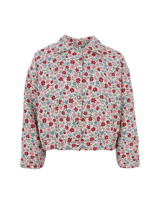 Black Colour FairyRose Bomberjacket Summer Floral