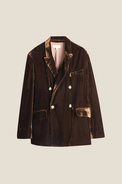 Line of Oslo Andrews Blazer Velvet Brown