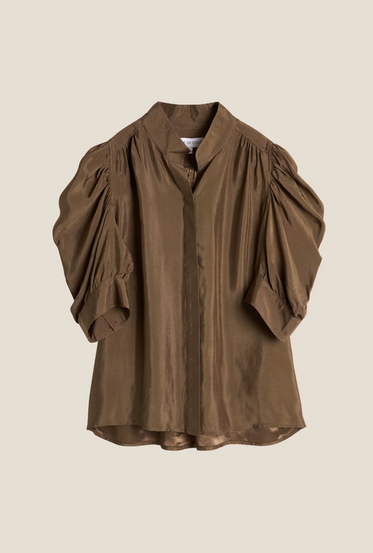 Line of Oslo Fiona Viscose Blouse Brown