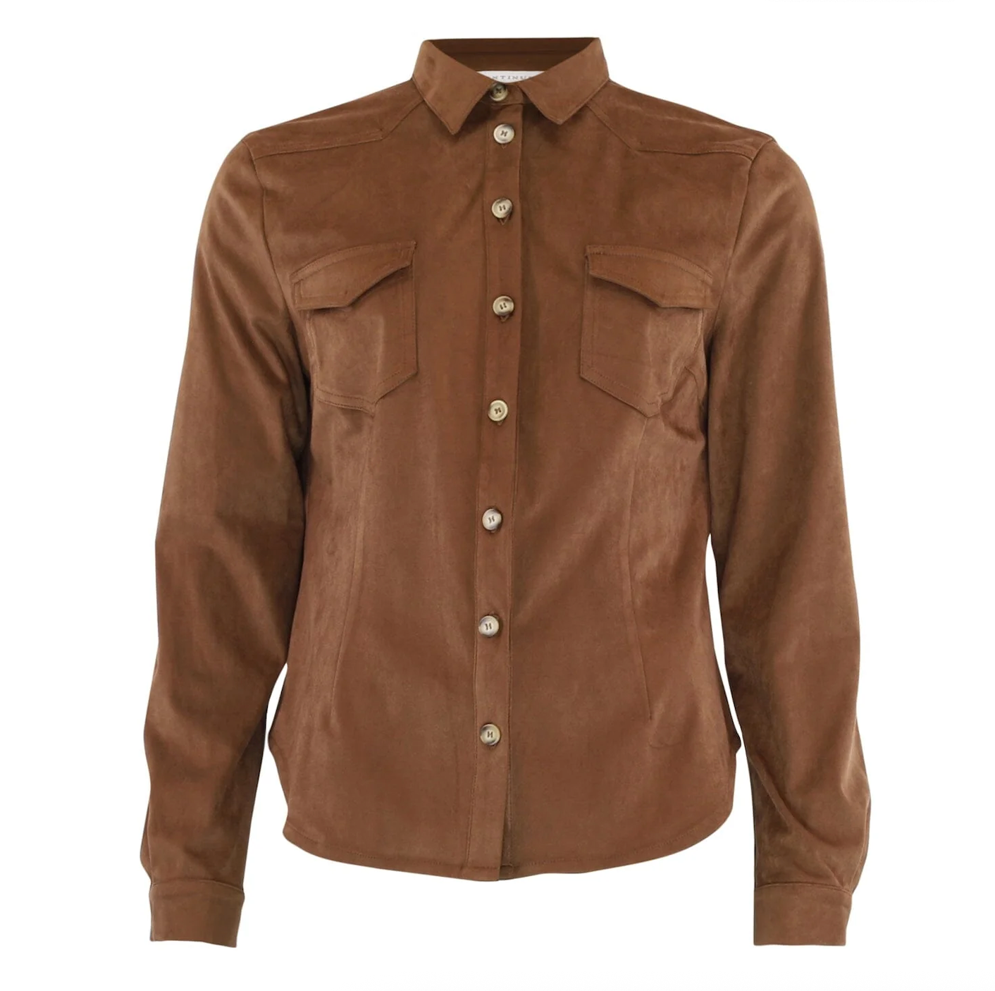 Continue Ronja Suede Shirt Brown