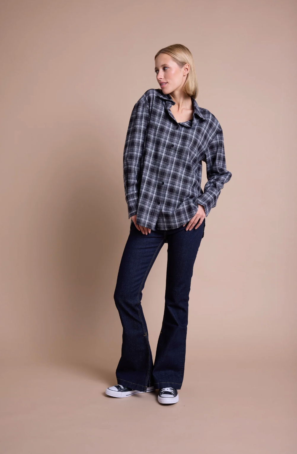 Line of Oslo Krista Check Blue