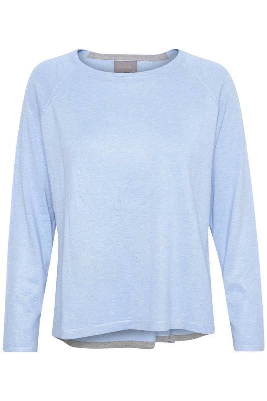 Culture AnneMarie Solid Jumper Cashmere Blue