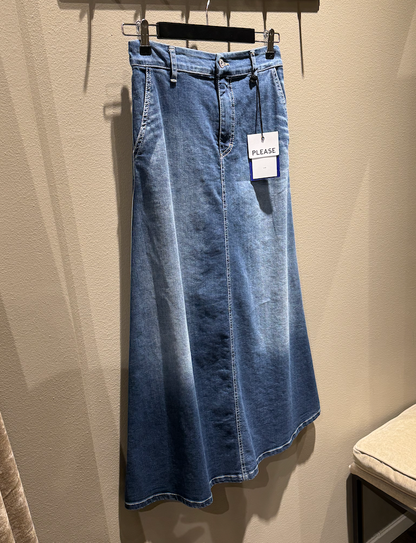 Please Skirt A-Shape Oslo Blu Denim
