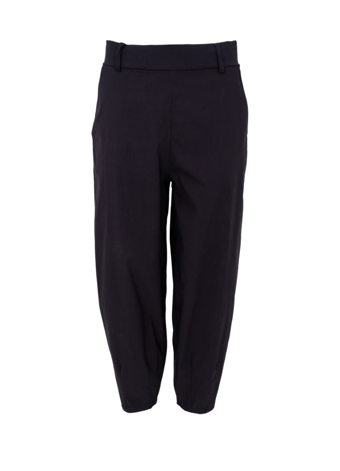 Black Colour Beate Barrel Pant Black
