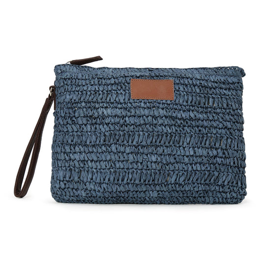 Close to my Heart Raffia Pouch Washed Blue