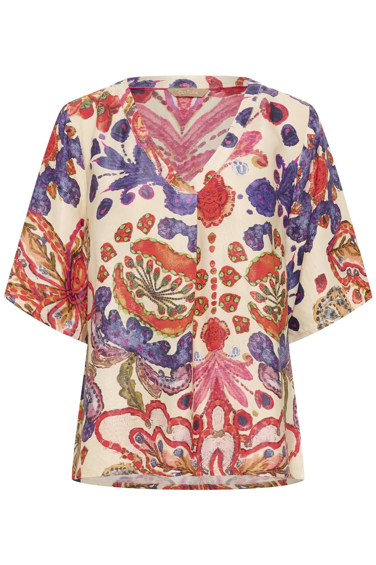 Culture Mandy Blouse Blue/Pink