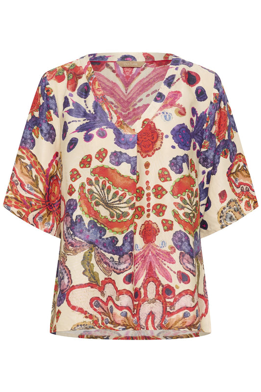 Culture Mandy Blouse Blue/Pink