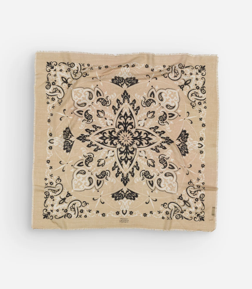 Maison Lecomte Flament Scarf Bandana Beige