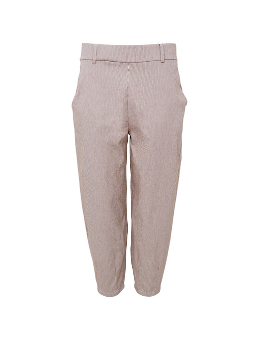 Black Colour Mallory Barrel Pant Espresso