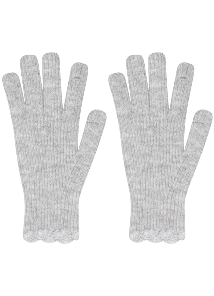 Tif Tiffy Igna Knitted Gloves Grey Melange