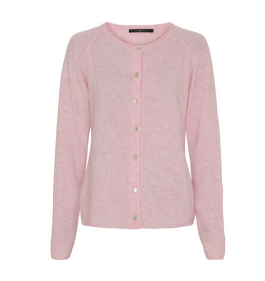 Notyz Cashmere Cardigan Pink Melange