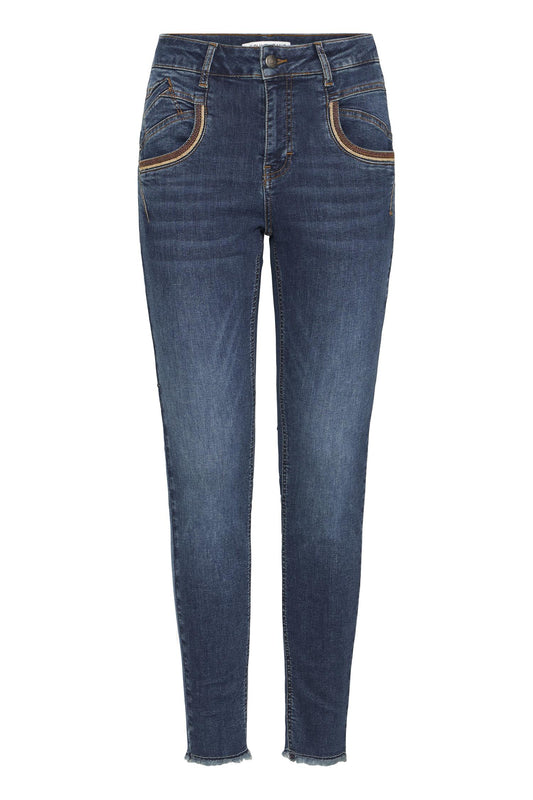 Pulz Carmen HW Jeans Skinny Leg Dark Blue Denim