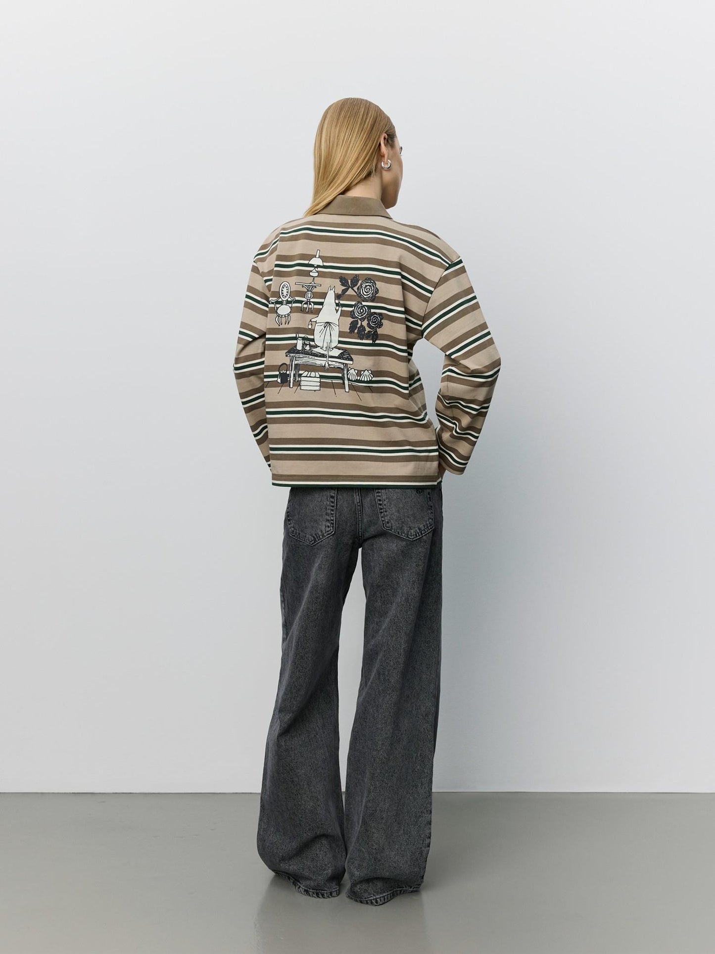 Sofie Schnoor Pria Moomin Long Sleeve Polo Brown Striped