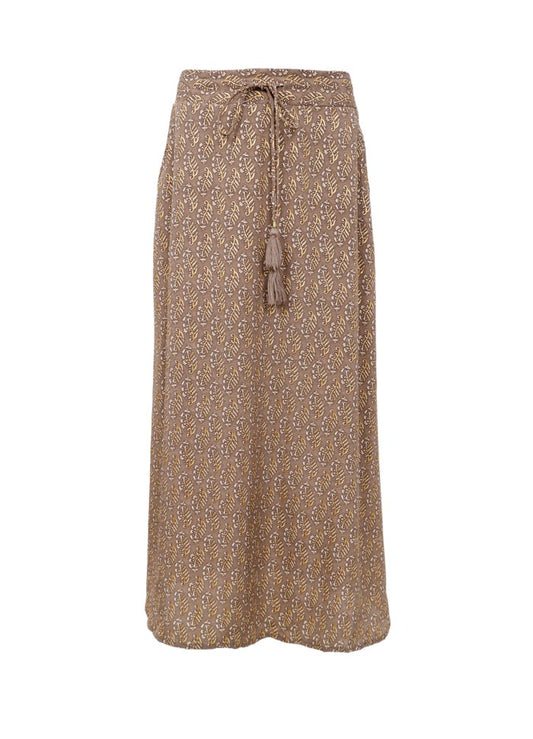 Black Colour Luna Regular Skirt Taupe Mist