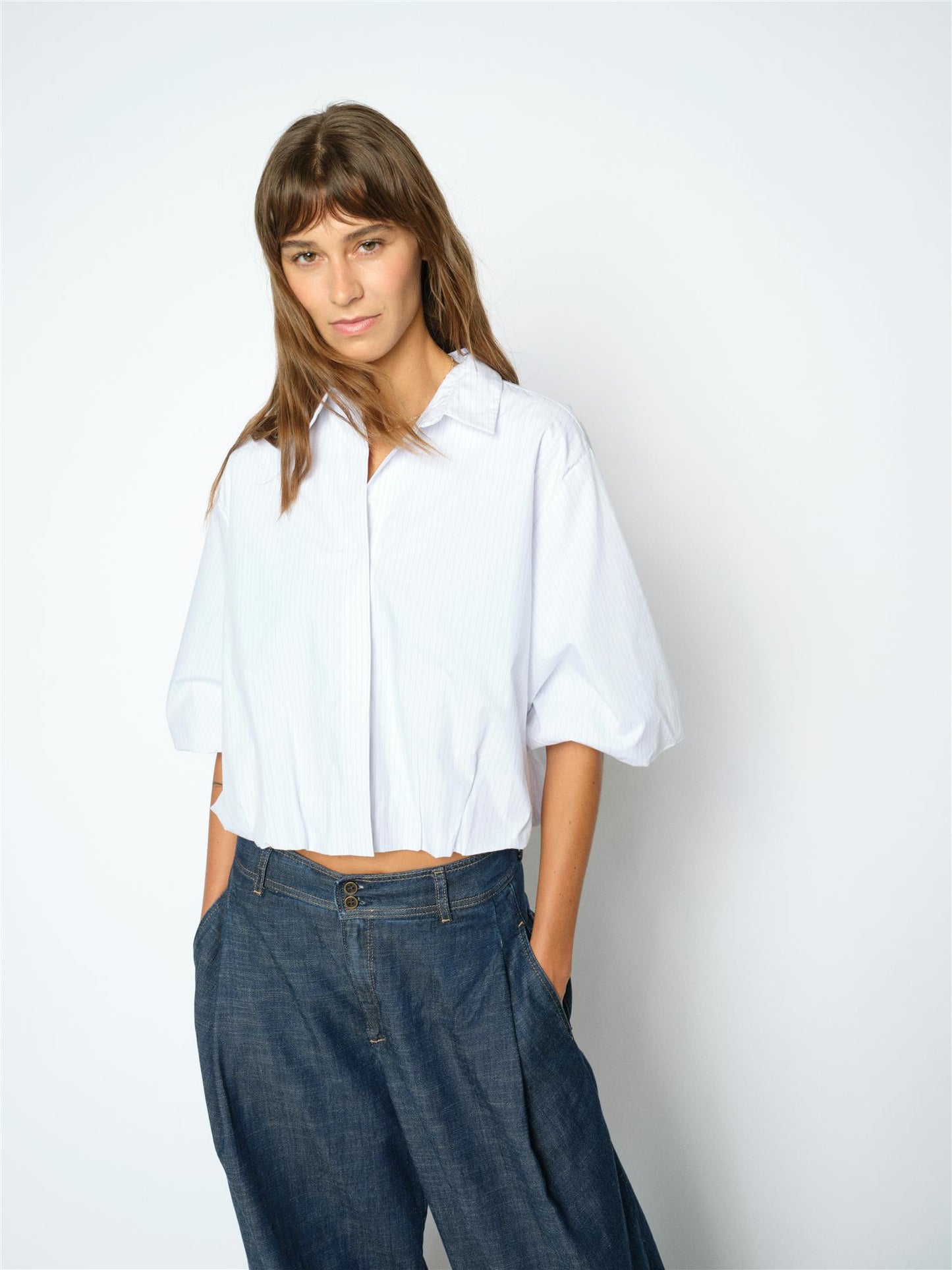 Mos Mosh Maxime Nylah Shirt Bright White