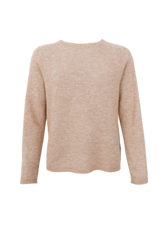 Black Colour Dell LS Knit Jumper Lt. Sand