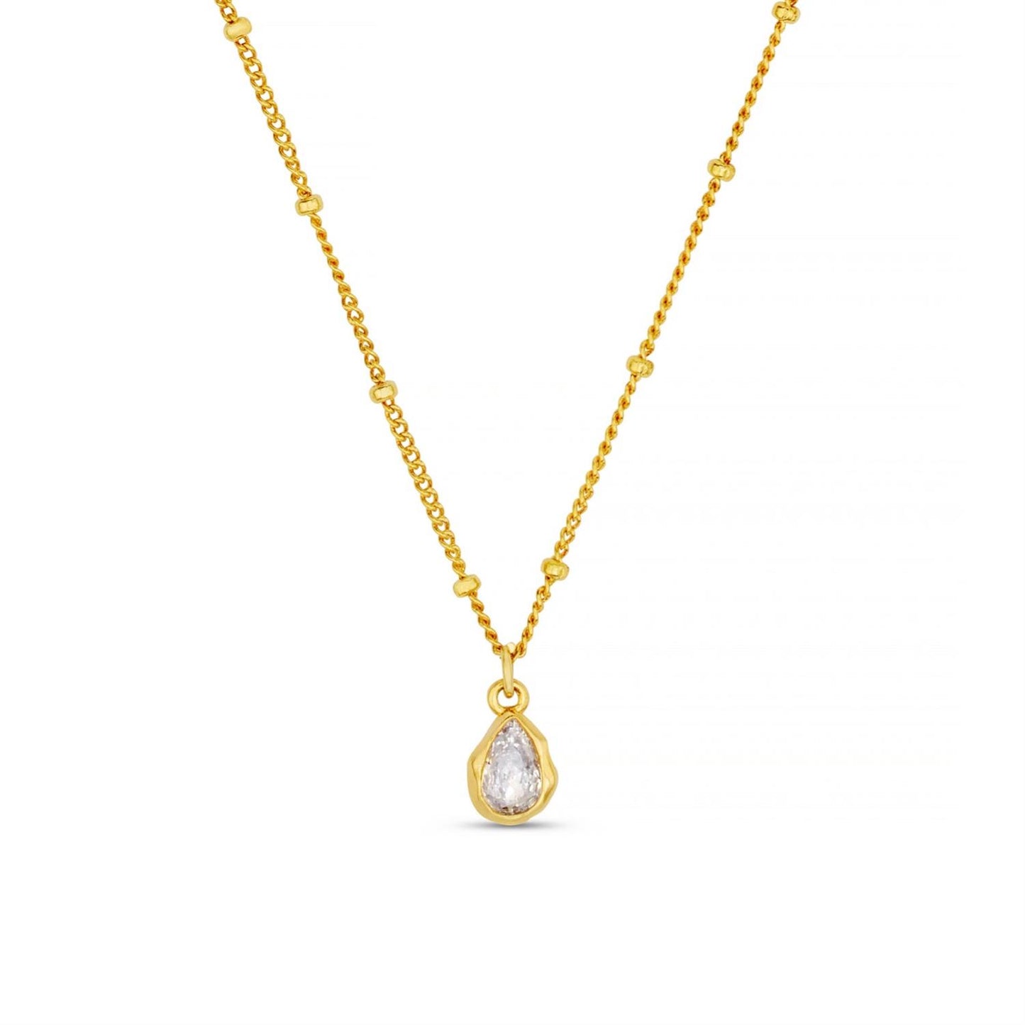 Orelia Organic Crystal Necklace Gold