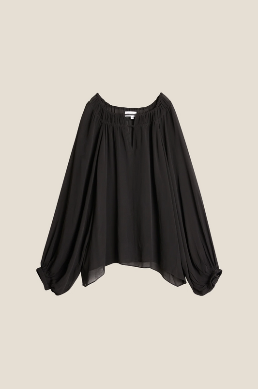 Line of Oslo Tessa Chiffon Blouse Black