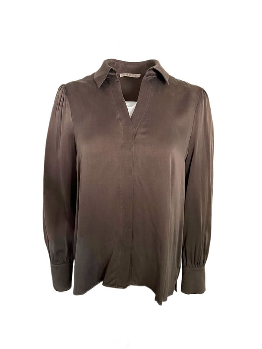 Amuse by Veslemøy Lisbeth Silkebluse Brown