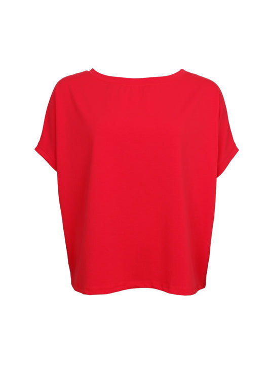 Black Colour May Loose Blouse Red