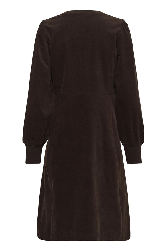 Culture Ula Rhaena LS Dress Coffee Bean