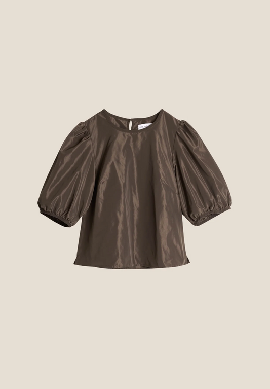 Line of Oslo Isabel 25 Solid Blouse Brown