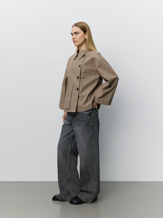 Sofie Schnoor Agatha Check Jacket Light Brown