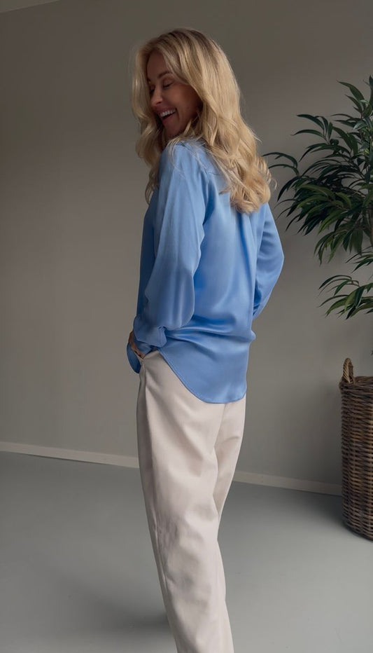 Amuse by Veslemøy Silkebluse Classic Blue