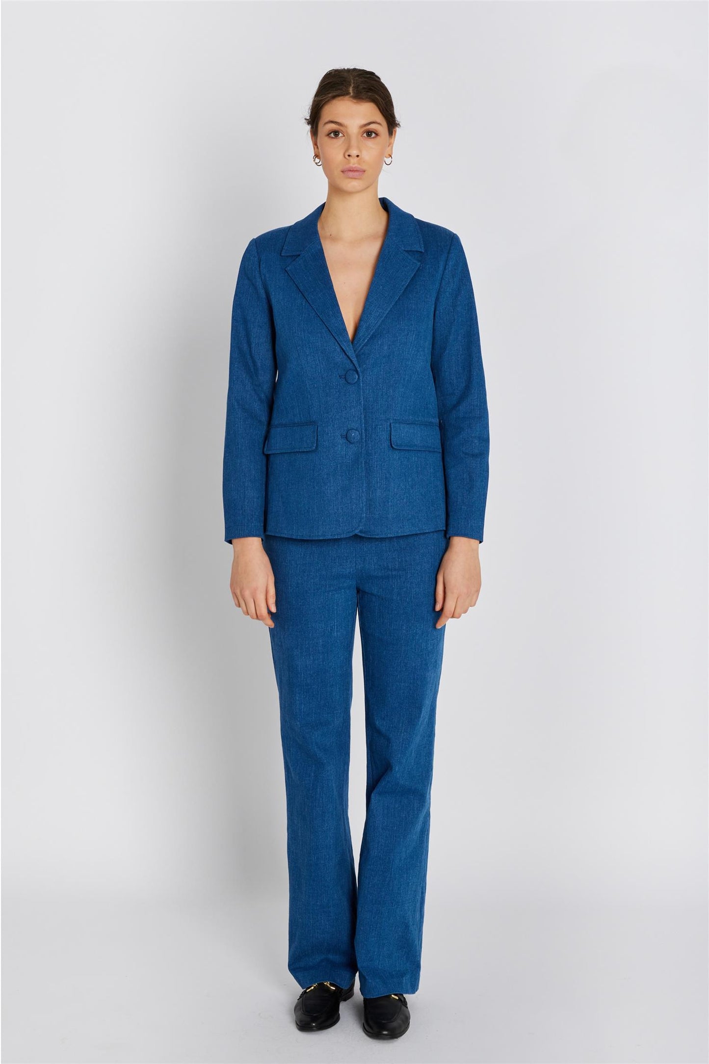Rue de Femme Olana Wide Denim Pants Light Blue