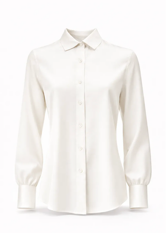 Amuse by Veslemøy Silkebluse Classic Offwhite