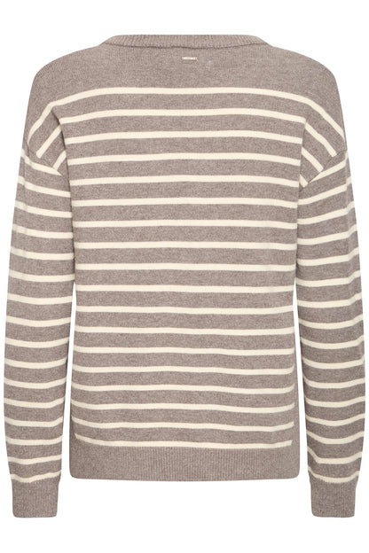 Pulz Steffi Stripe Pullover Chocolate