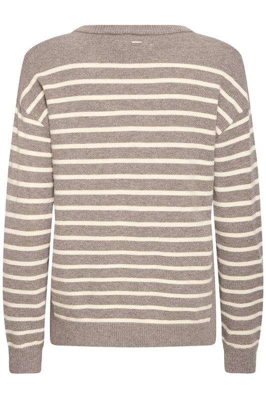 Pulz Steffi Stripe Pullover Chocolate