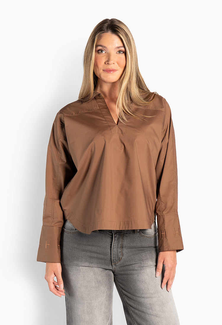 HÉST Miriam Shirt Dark Earth